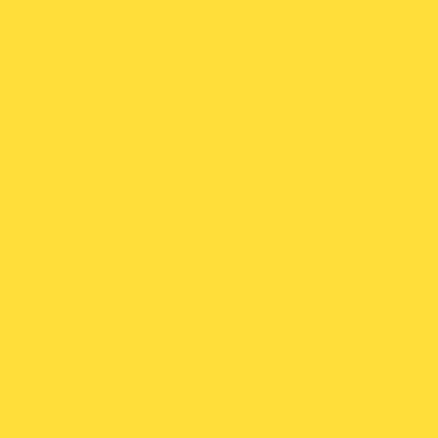 Solid bright vibrant yellow colour swatch showing Benjamin Moore Bold Yellow 336 paint colour