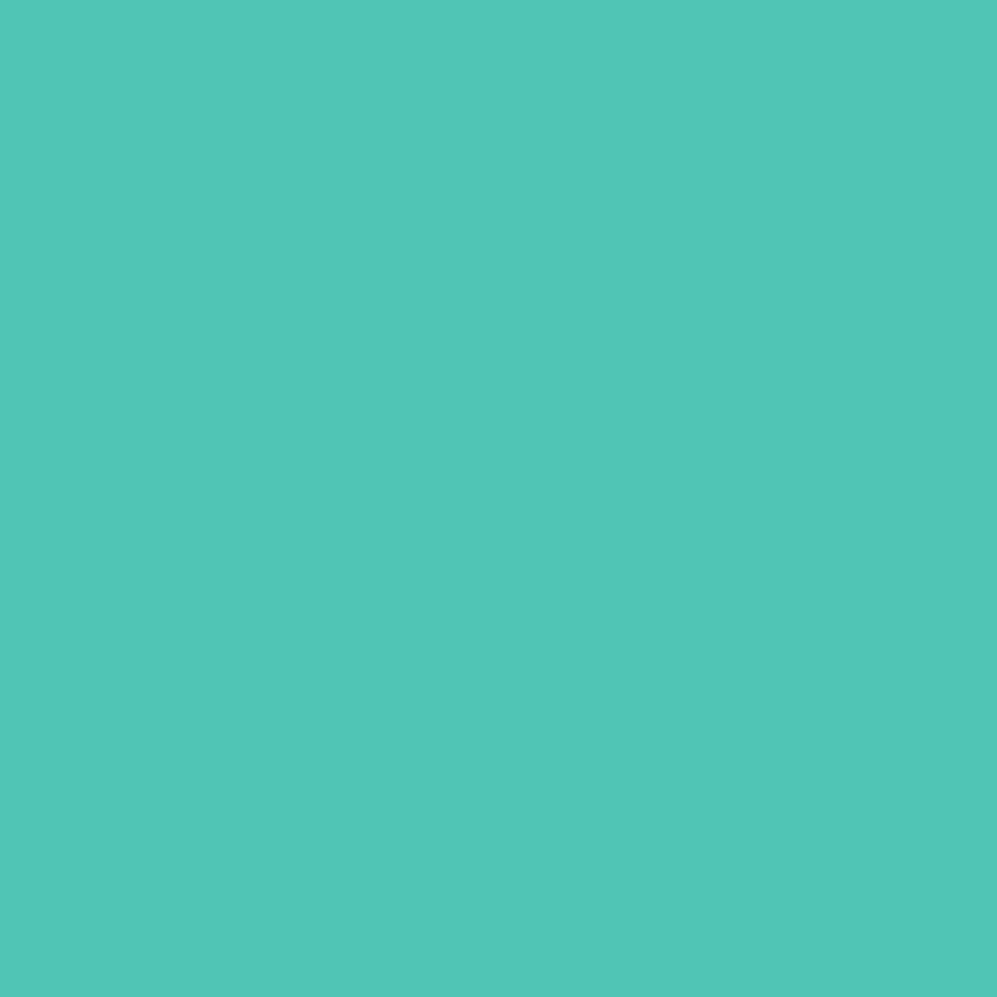 Solid mid tone turquoise green colour swatch showing Benjamin Moore Miami Teal 656 paint colour