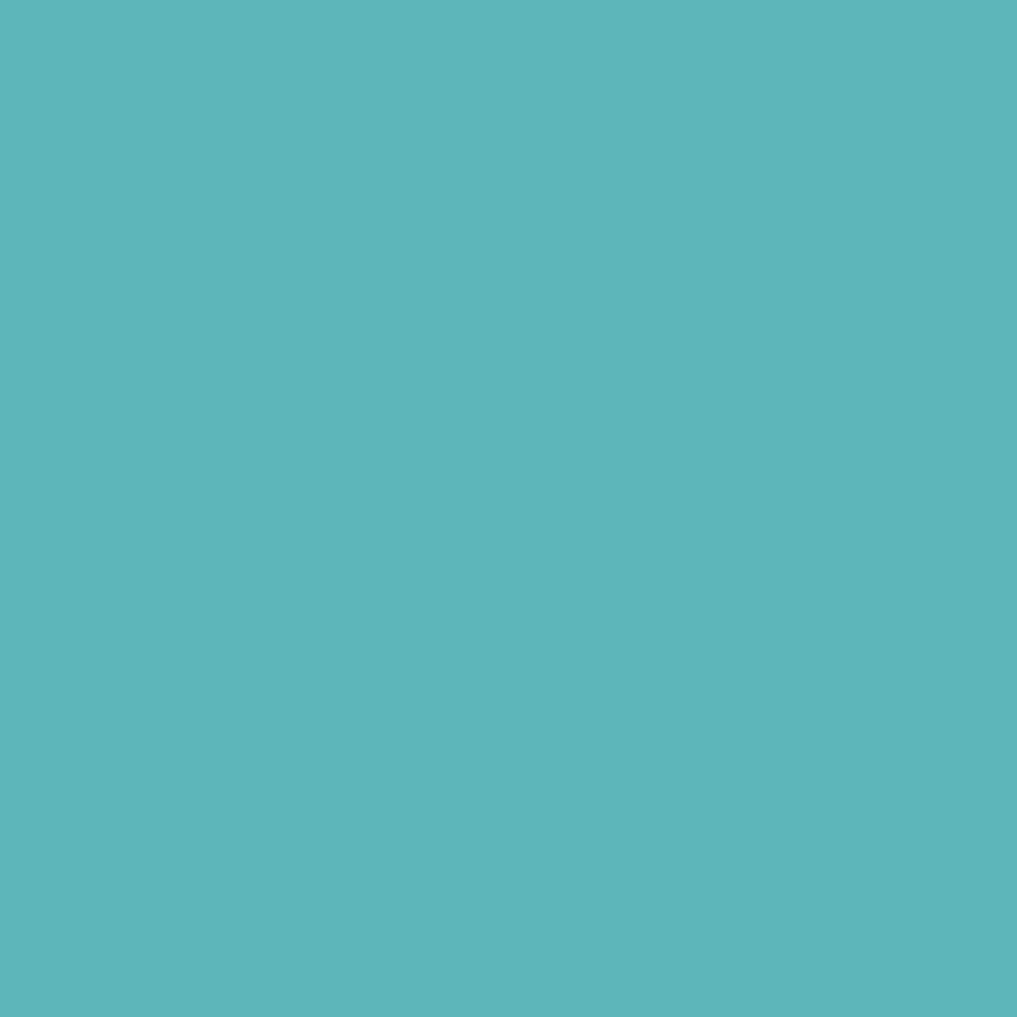 Solid mid tone turquoise blue colour swatch showing Benjamin Moore Harbor Side Blue 740 paint colour