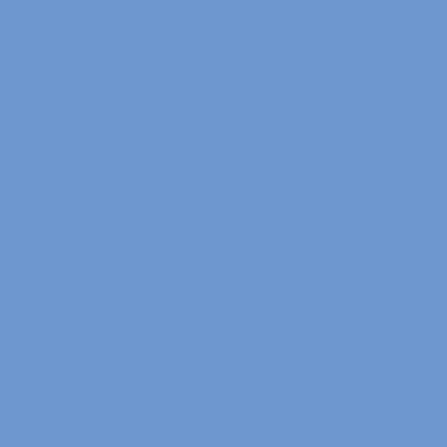 Solid mid tone blue colour swatch showing Benjamin Moore Brazilian Blue 817 paint colour