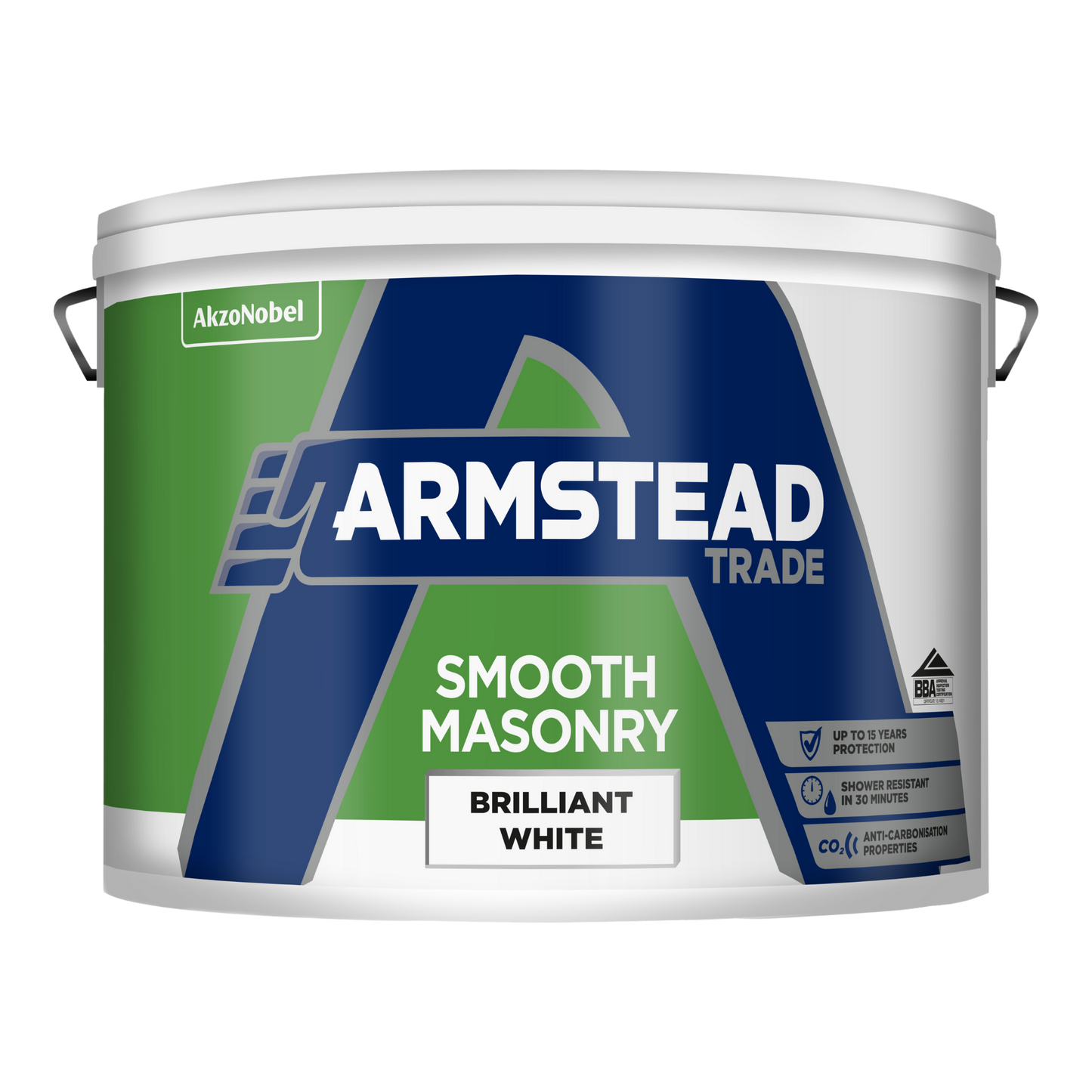 Armstead Trade Smooth Masonry Paint Brilliant White