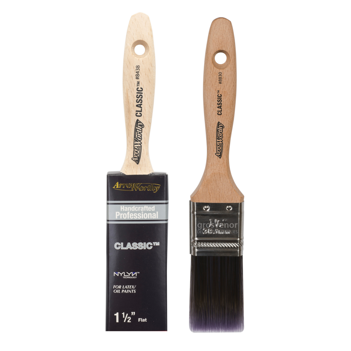 Arroworthy Classic Straight Beavertail Paint Brush 1.5"