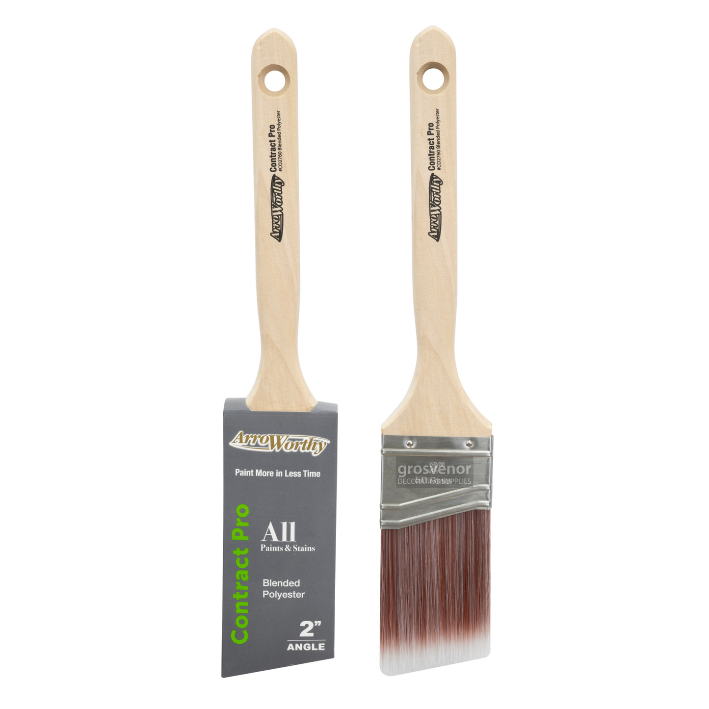 Pinceau Arroworthy Contract Pro coudé à manche long 2"