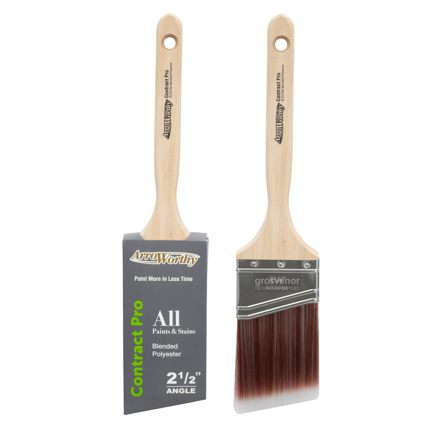 Arroworthy Contract Pro Angled Long Handle Paint Brush 2.5"
