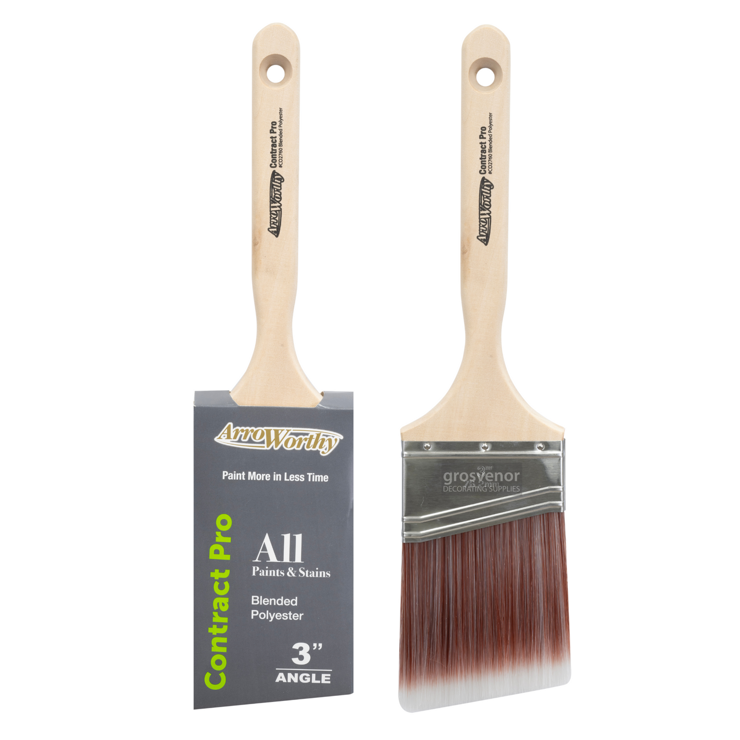 Arroworthy Contract Pro Angled Long Handle Paint Brush 3"