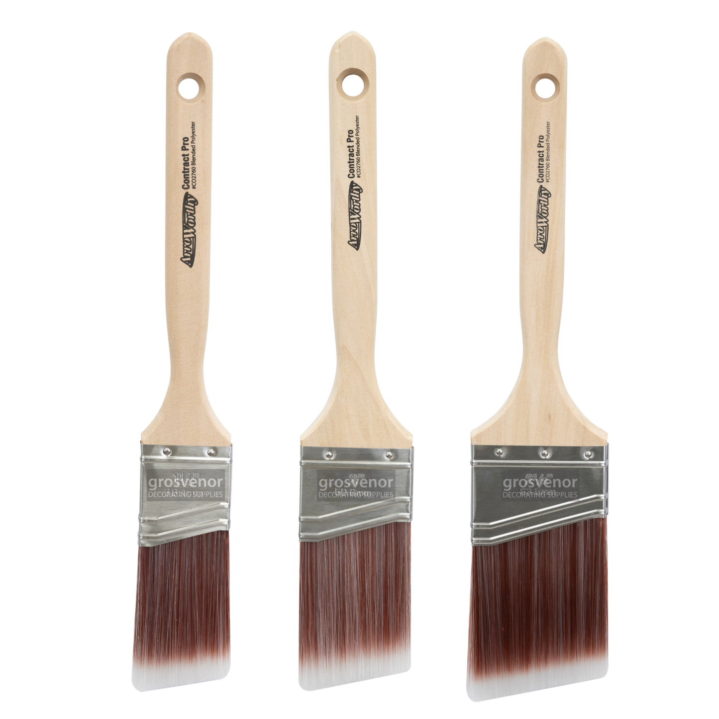 Arroworthy Contract Pro Angled Long Handle Brushes Box Set 3 Pack