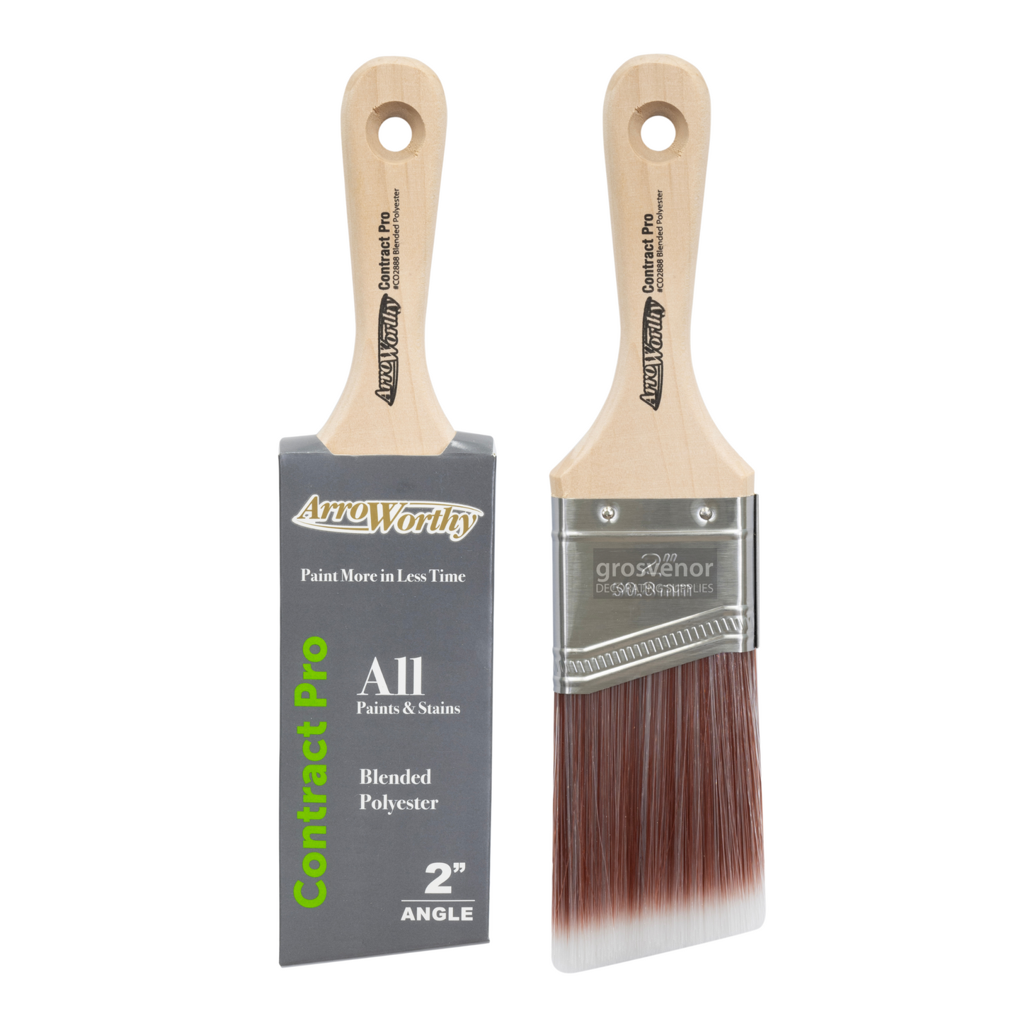 Arroworthy Contract Pro Stubby Short Handle Paint Brush 2"