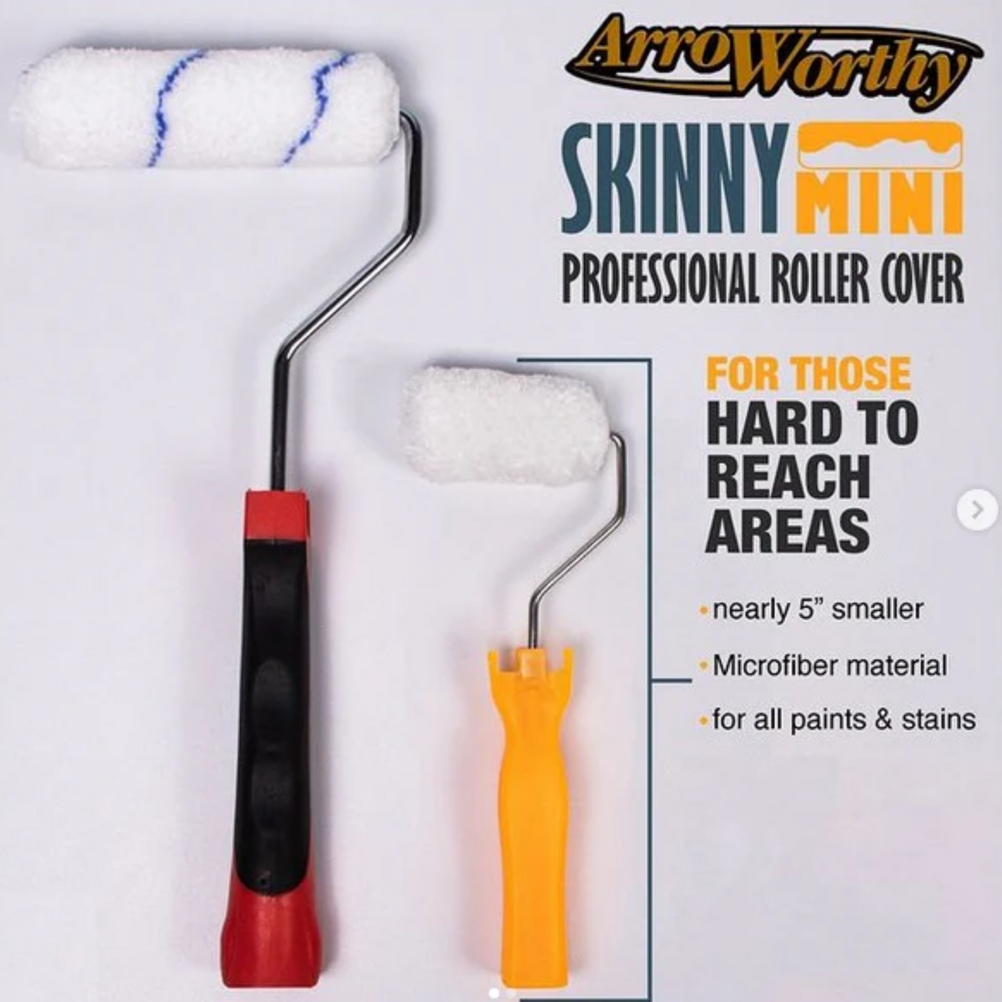 Arroworthy Skinny Mini Paint Roller and Frame 2"