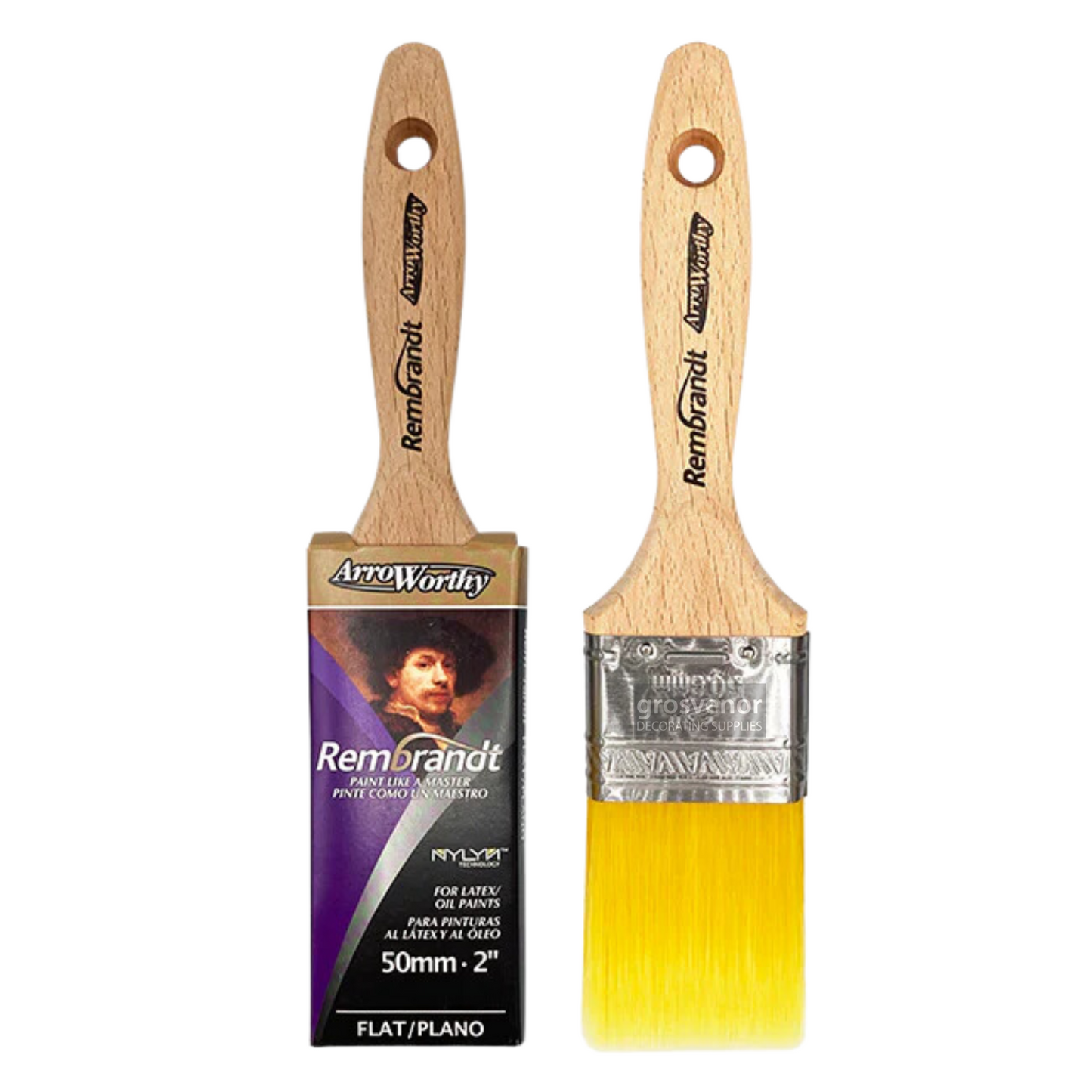 Arroworthy Rembrandt Straight Beavertail Paint Brush 2"