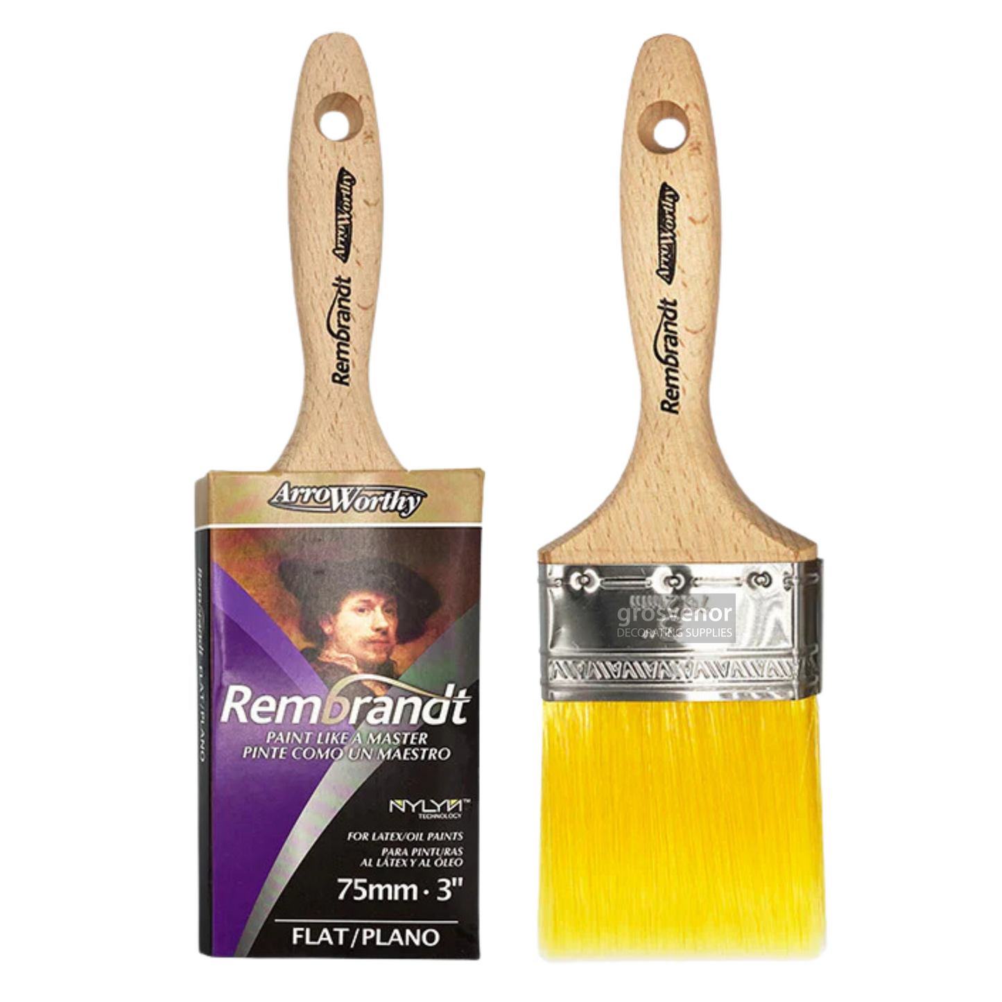 Arroworthy Rembrandt Straight Beavertail Paint Brush 3"