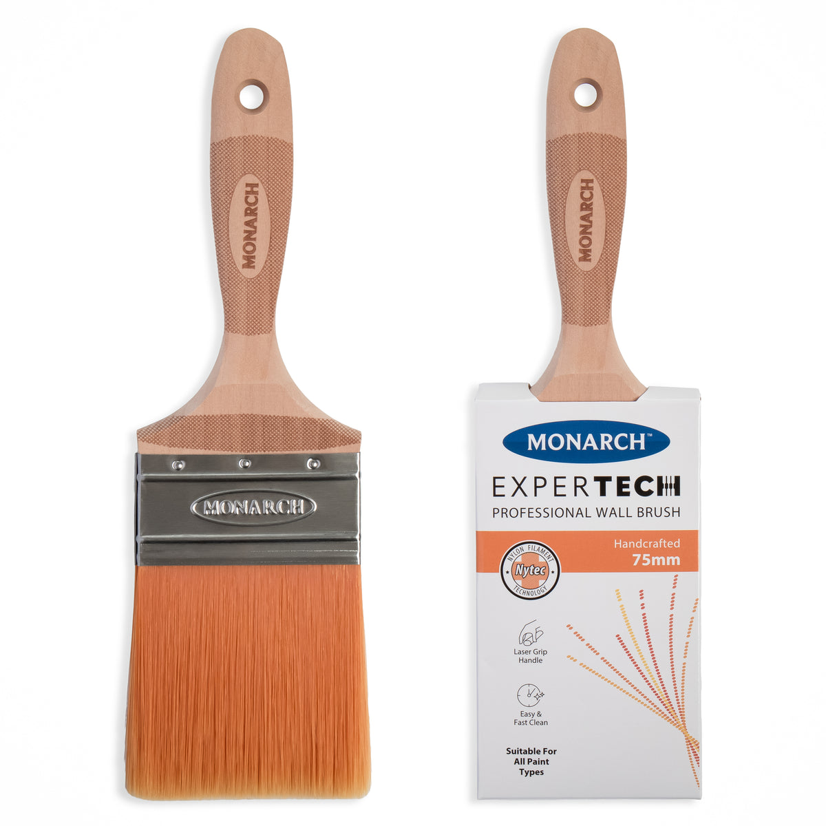 Monarch Expertec Nytec Wall Paint Brush 100mm (4")