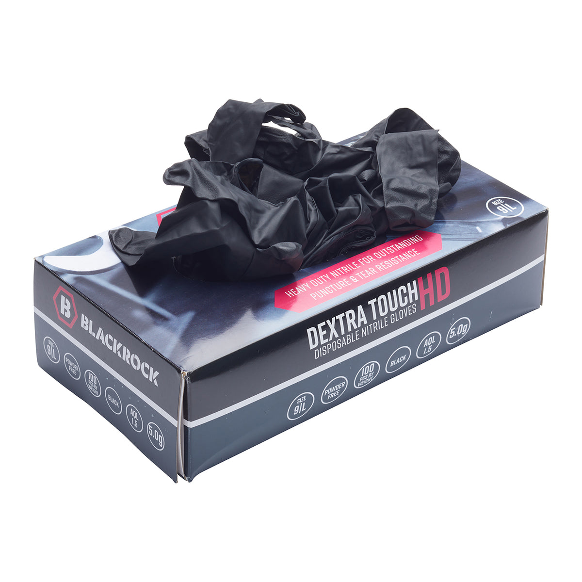 Blackrock Dextra Touch Heavy Duty Disposable Nitrile Gloves - 100 Pack