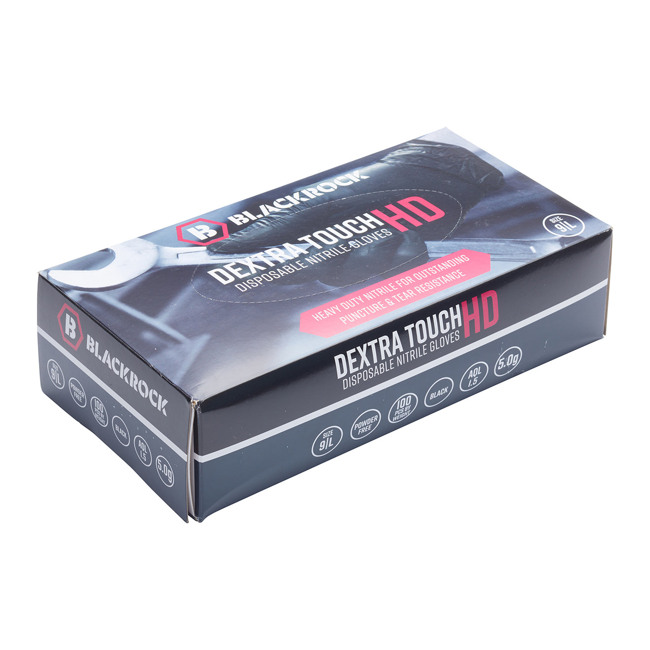 Blackrock Dextra Touch Heavy Duty Disposable Nitrile Gloves - 100 Pack