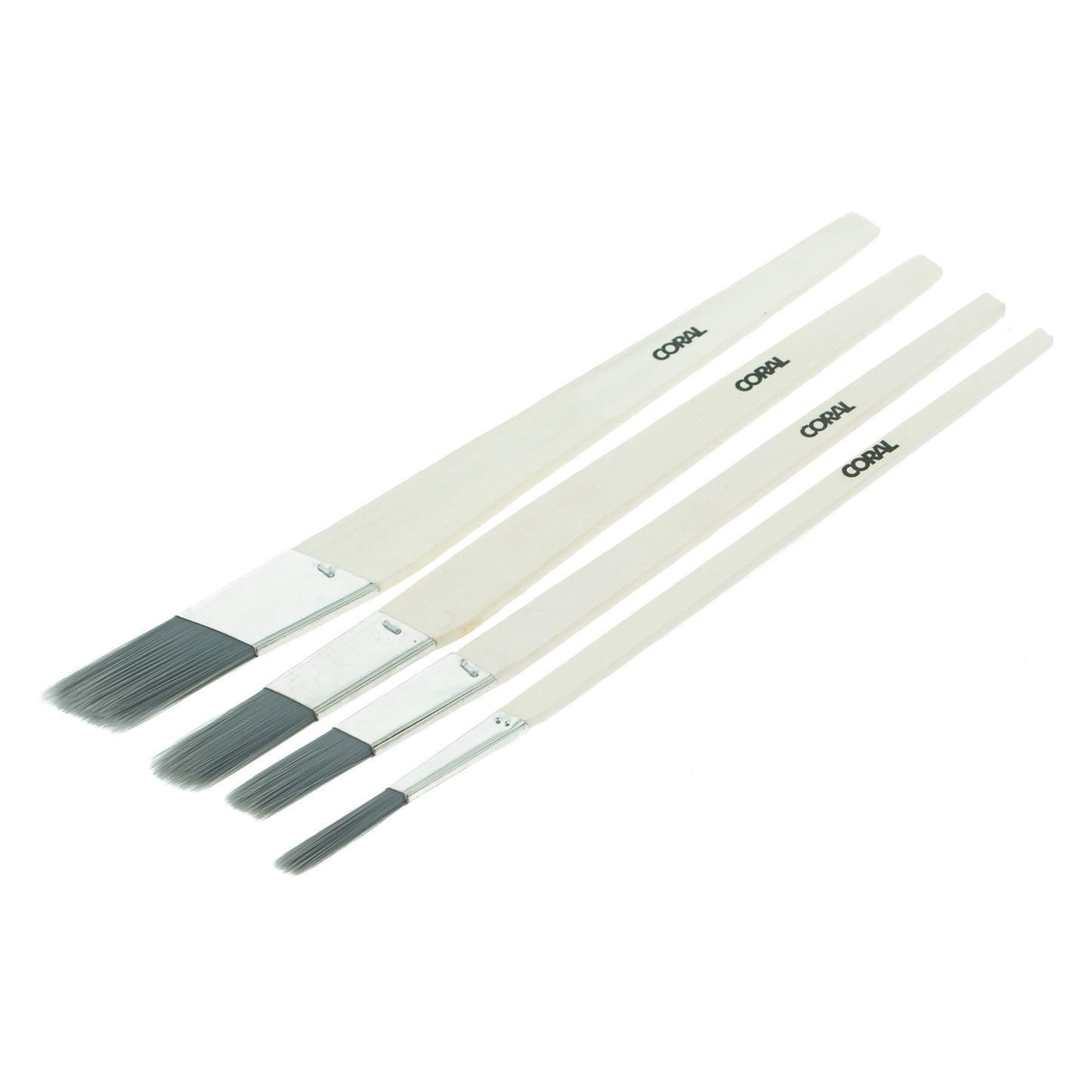 Coral Precision Angled Lining Fitch Brush Set - 4 Pack