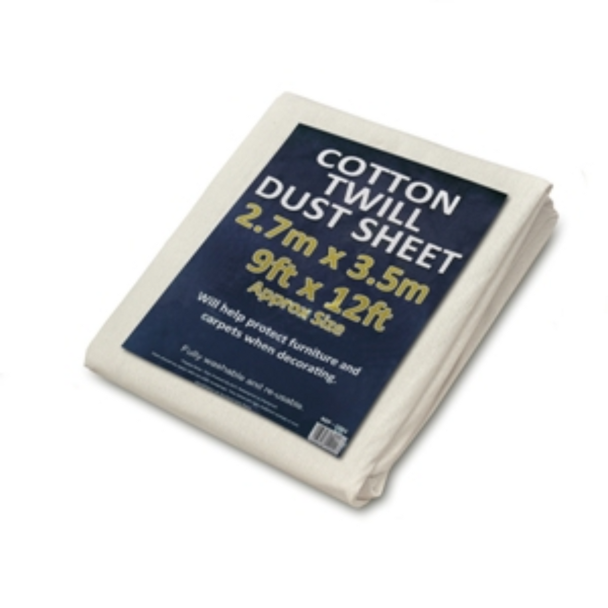 Cotton Twill Dustsheet 2.7M X 3.5M (9' x 12')