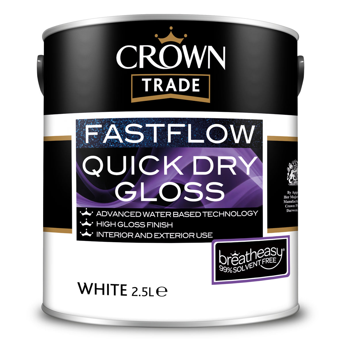 Crown Trade Fastflow Quick Dry Gloss White