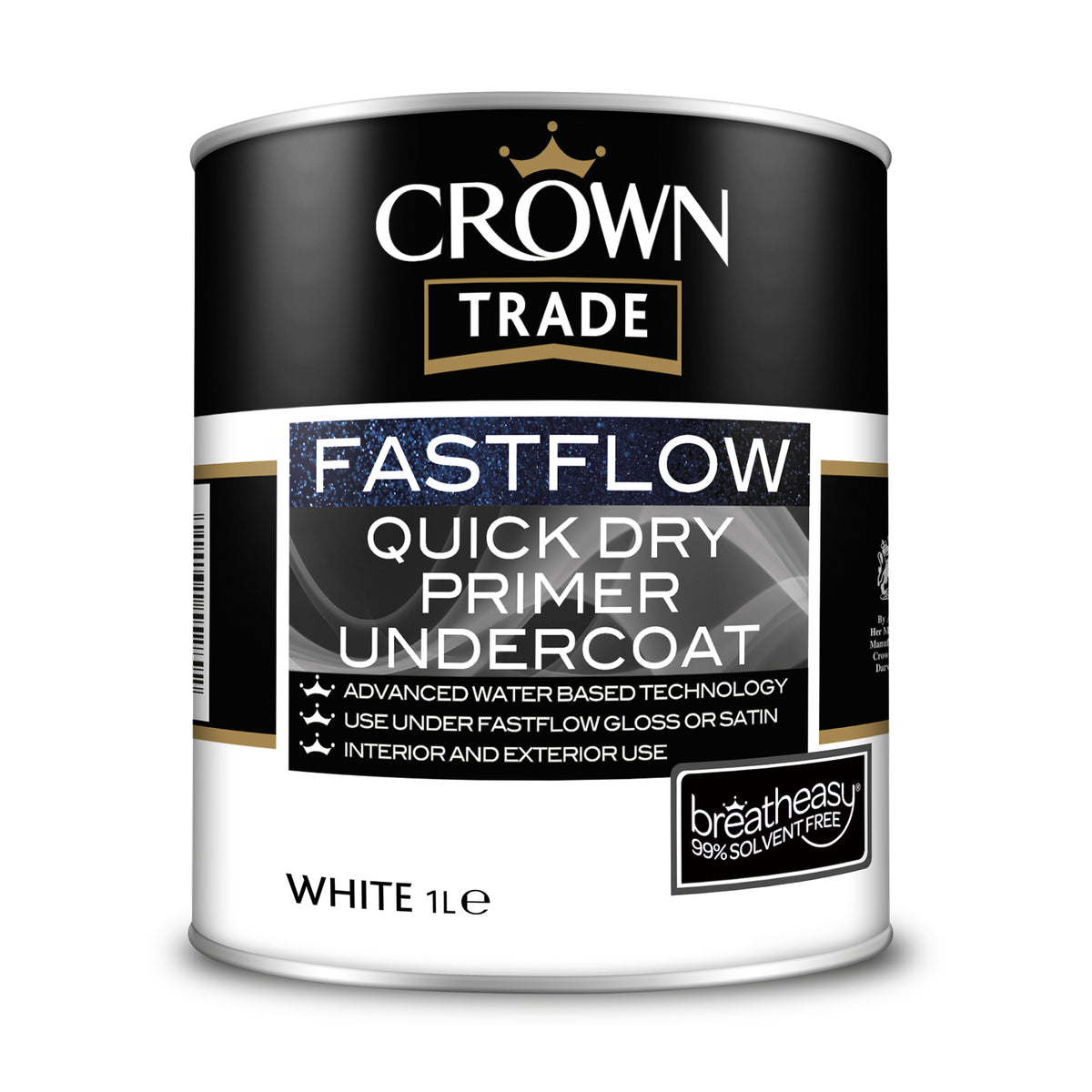 Crown Trade Fastflow Quick Dry Undercoat White