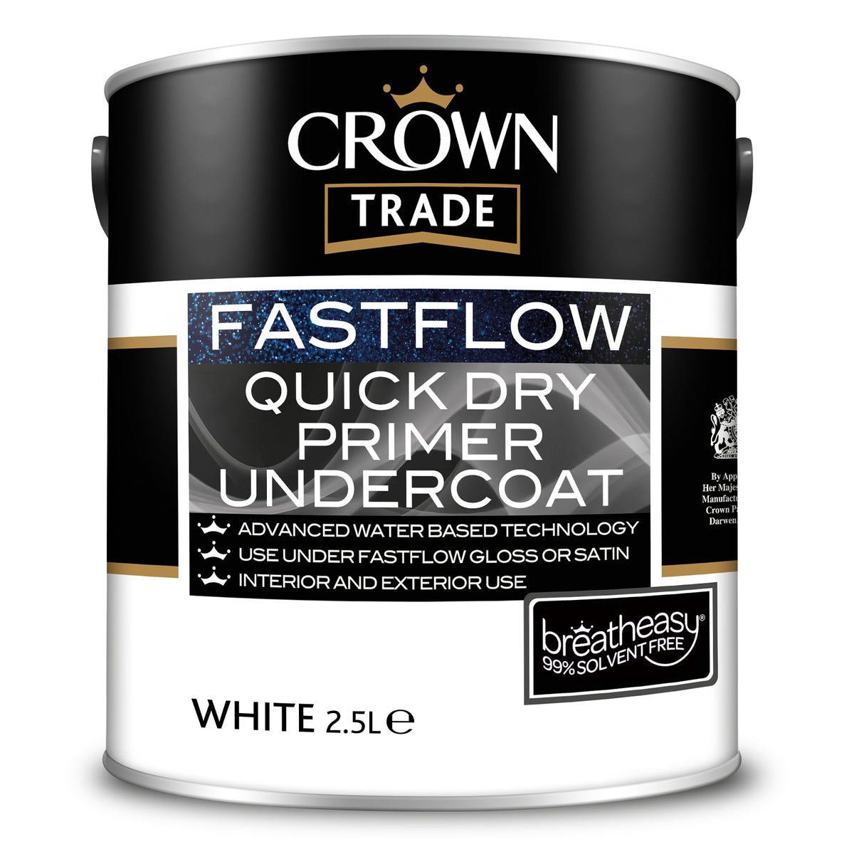 Crown Trade Fastflow Quick Dry Undercoat White