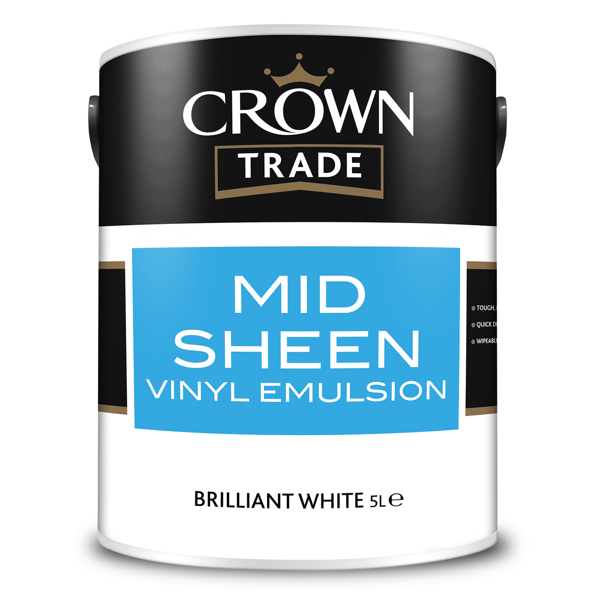 Crown Trade Mid Sheen Emulsion Brilliant White