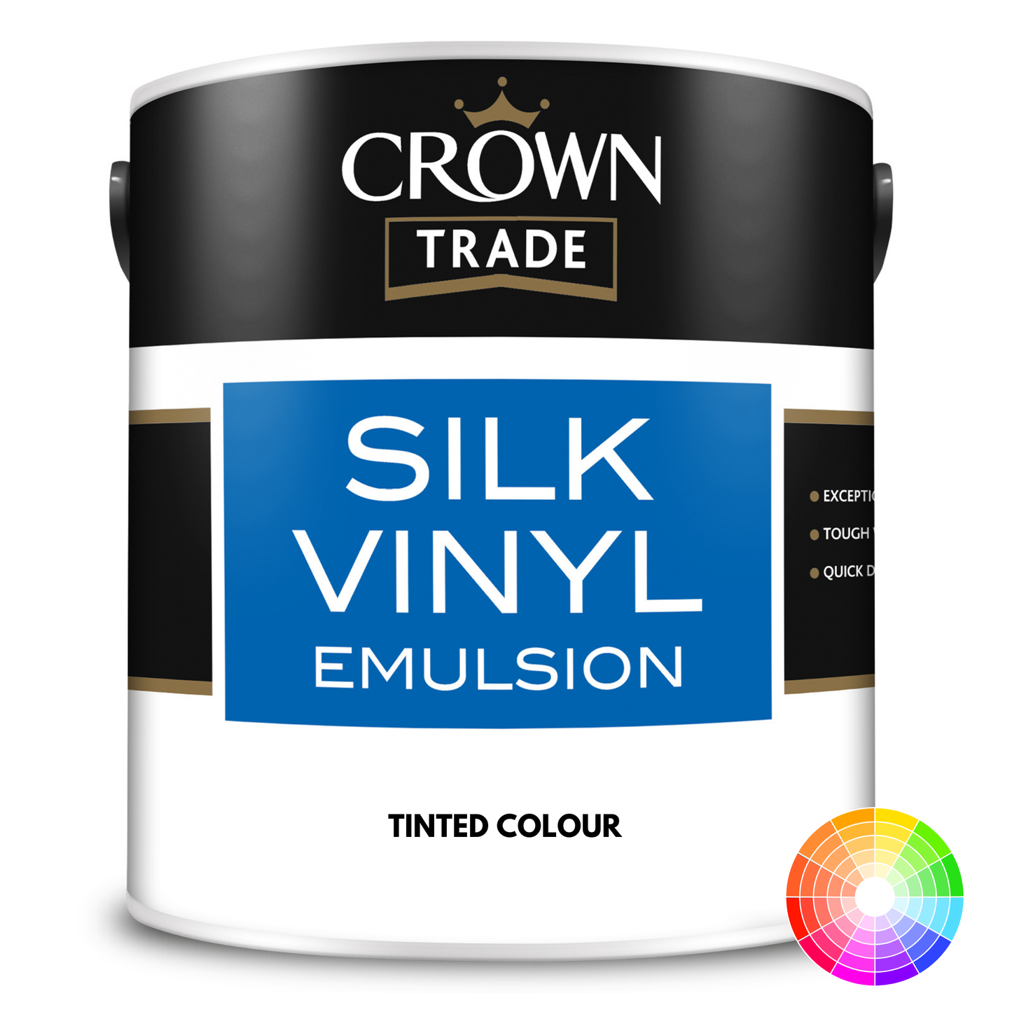 Crown Trade Vinyl Silk Emulsion Tinted Colour