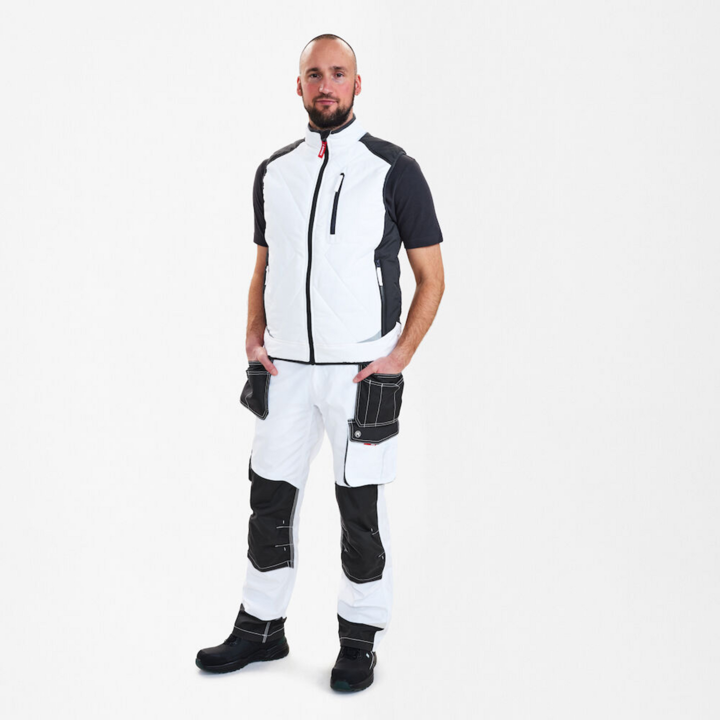 Engel Galaxy Quilted Winter Gilet/Body Warmer - White/Grey (Small - 2XL)