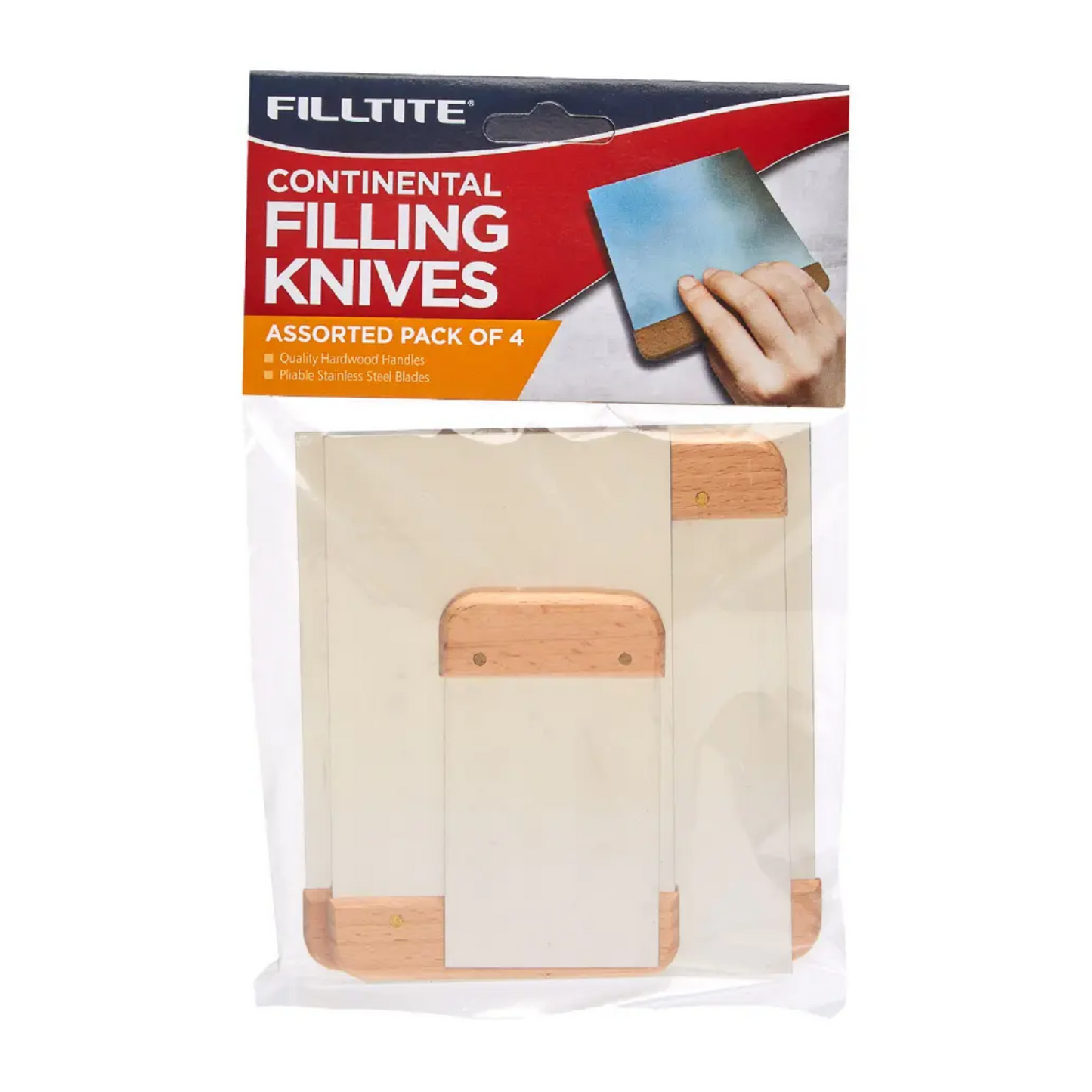 Filltite Stainless Steel Continental Filling Knife Set - 4 Pack
