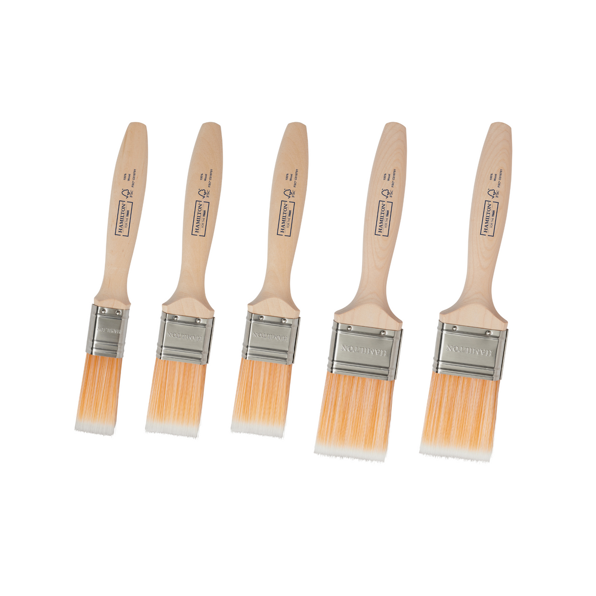 Hamilton For The Trade - Fine Tip Flat Brushes 5 Pack