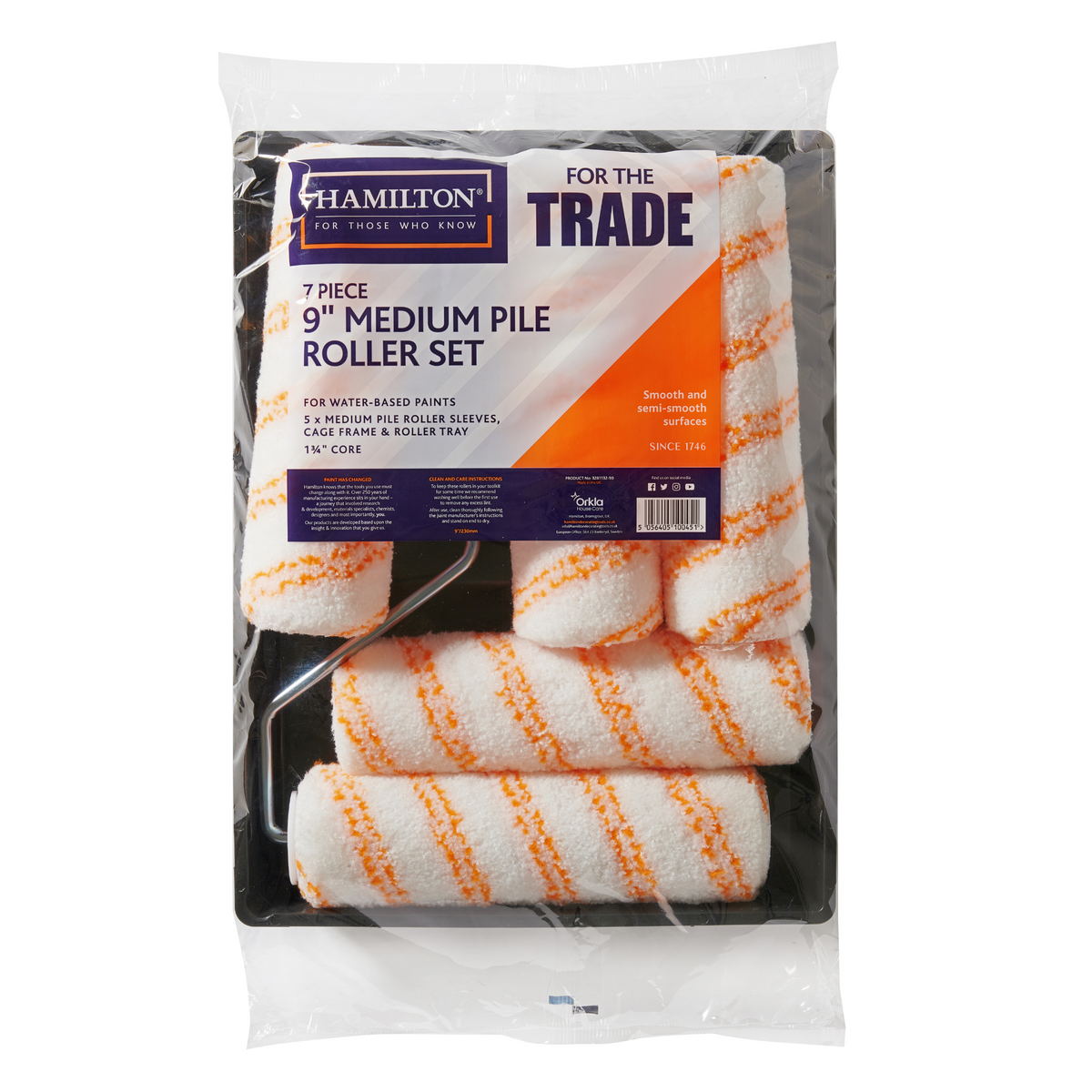 Hamilton For The Trade Medium Pile Roller Kit 9" - 7 Piece