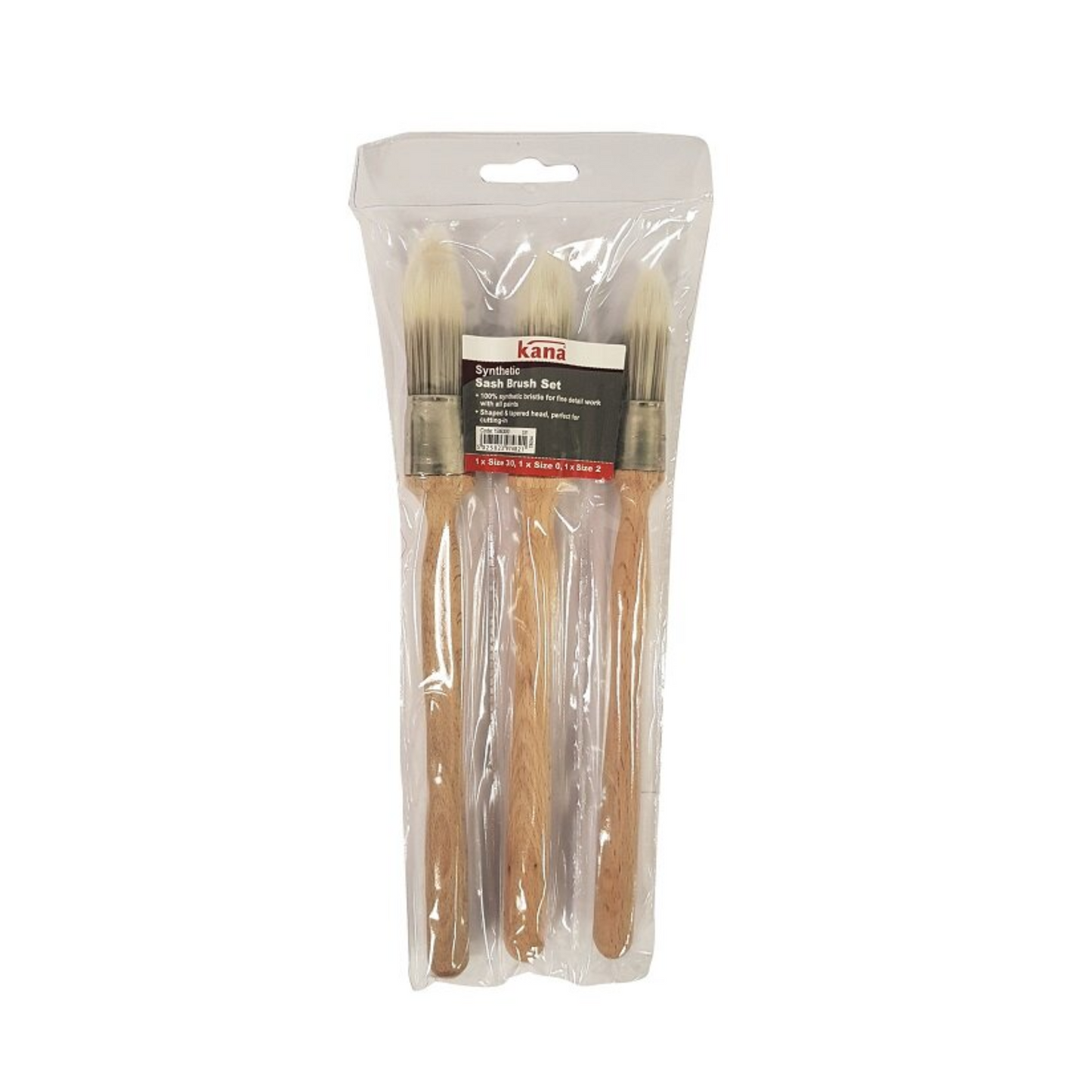 Kana Synthetic Sash Brush Set - 3 Pack