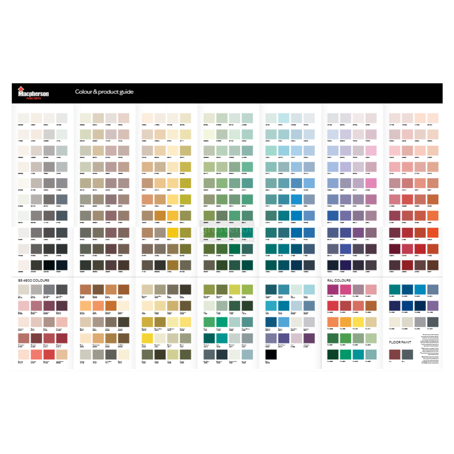 Macpherson Product & Colour Guide