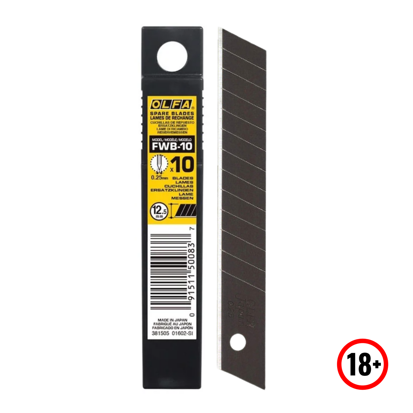 Olfa Excel Black Ultra-Sharp Snap Blades 12.5mm (FWB-10) - 10 Pack