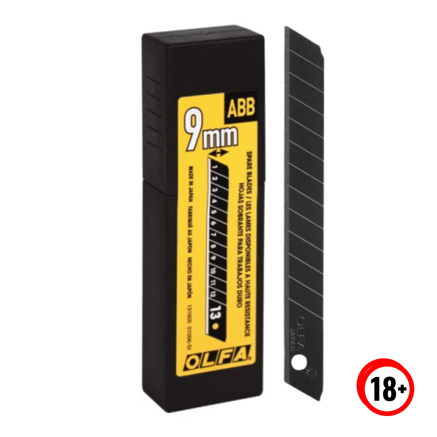 Olfa Excel Black Ultra-Sharp Snap Blades 9mm (ABB-10B) - 10 Pack