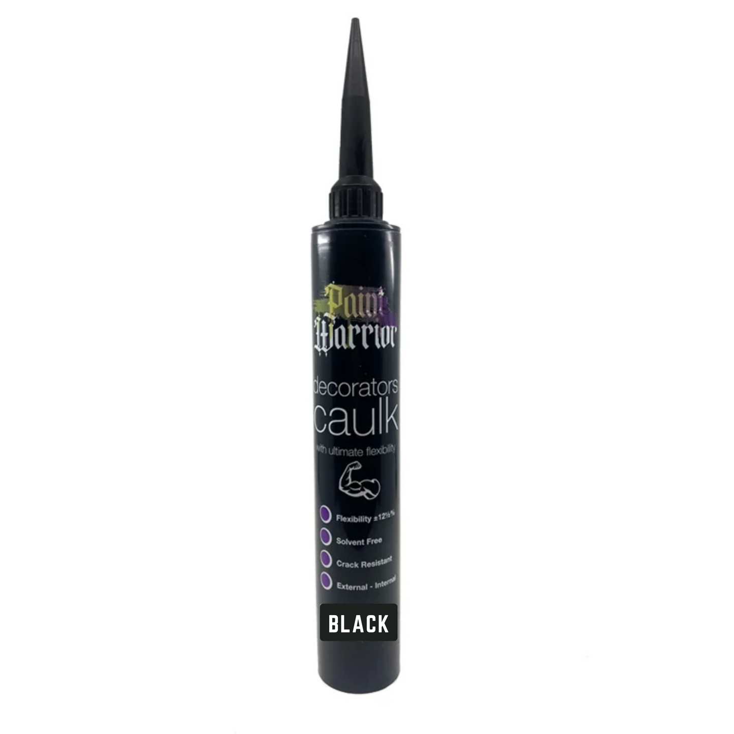 Paint Warrior Flexible Decorators Caulk Black 380ml