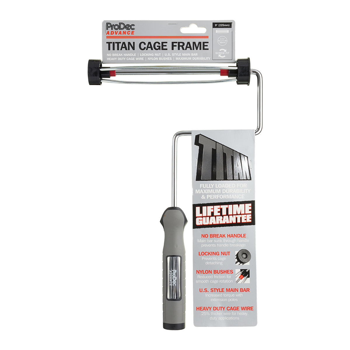 Prodec Advance Titan Heavy Duty Screw Fit Cage Roller Frame 9"