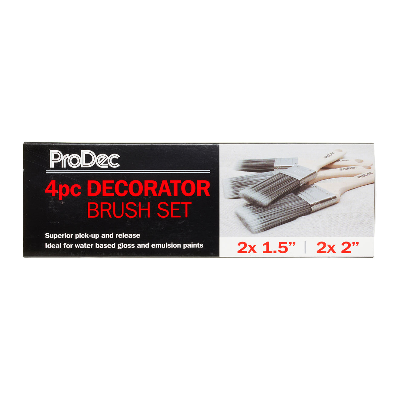 Prodec Decorators Paint Brush Set - 4 Piece