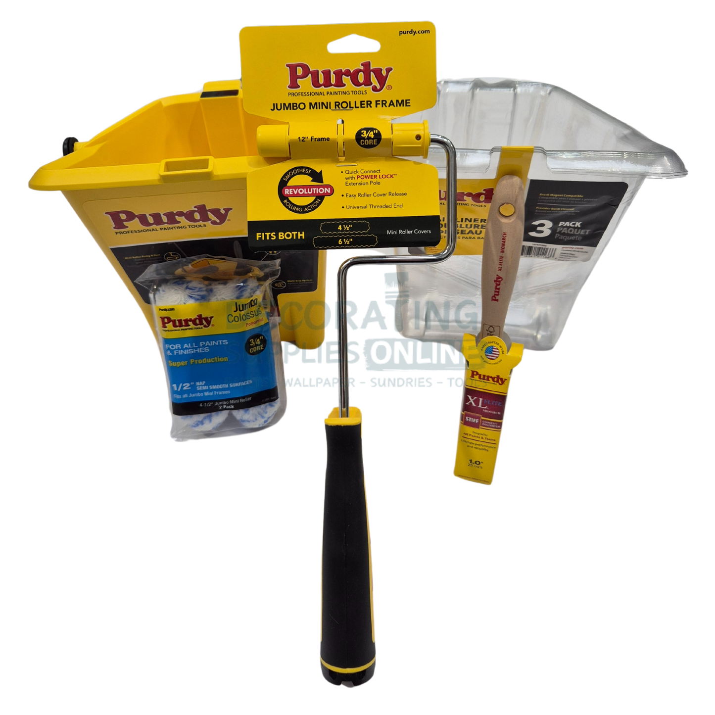 Purdy Colossus Jumbo Mini Roller & Pail Set - Bundle