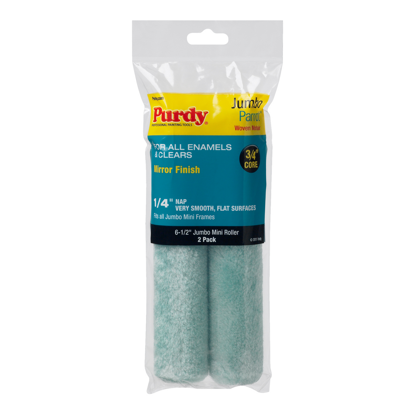 Purdy Parrot Mohair Jumbo Mini Sleeves 6.5" 2 Pack