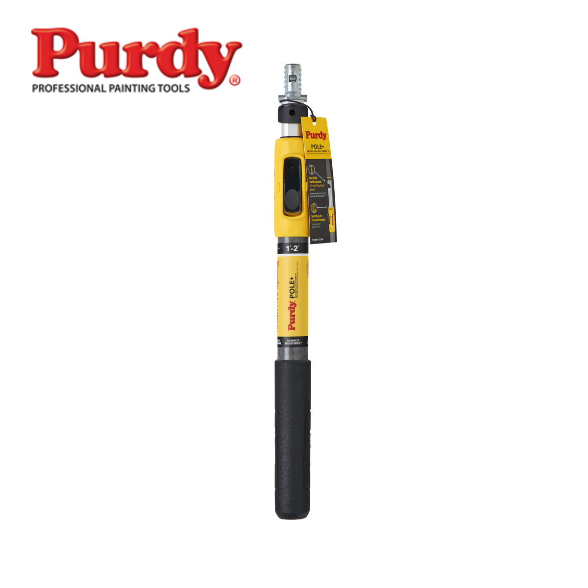 Purdy Pole Plus Secure Pin Lock Extension Pole (1 - 2 Foot)