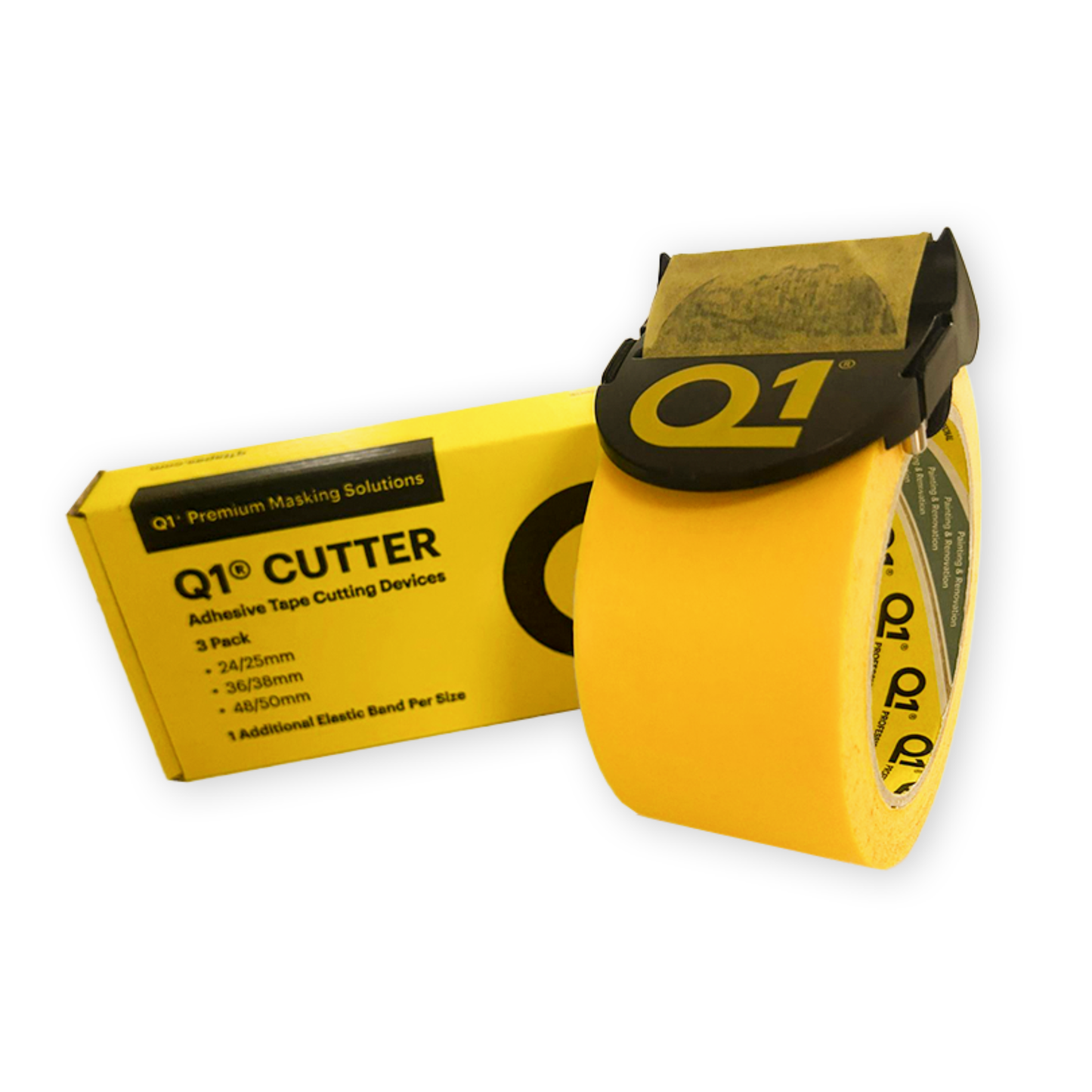 Q1 Adhesive Cutter - Masking Tape Cutter Devices - 3 Pack (26mm, 38mm, 50mm)