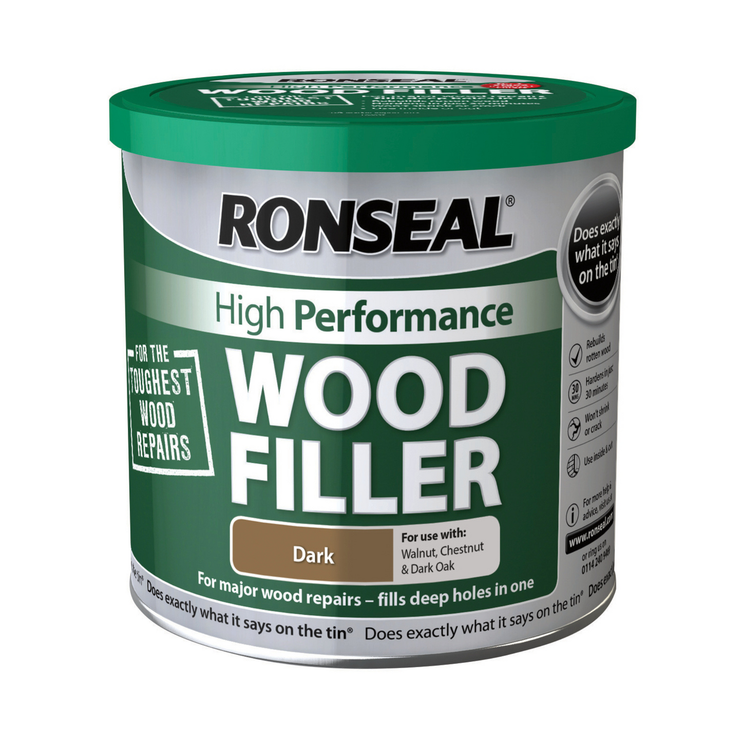 Ronseal High Performance 2 Part Wood Filler Dark Brown