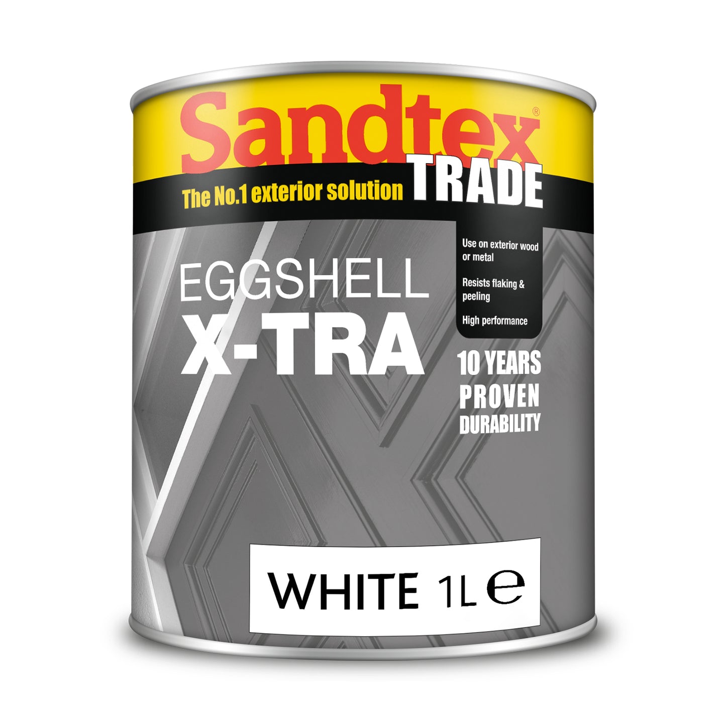 Sandtex Trade Eggshell X-Tra Exterior Wood and Metal Paint White (Oil-Based)