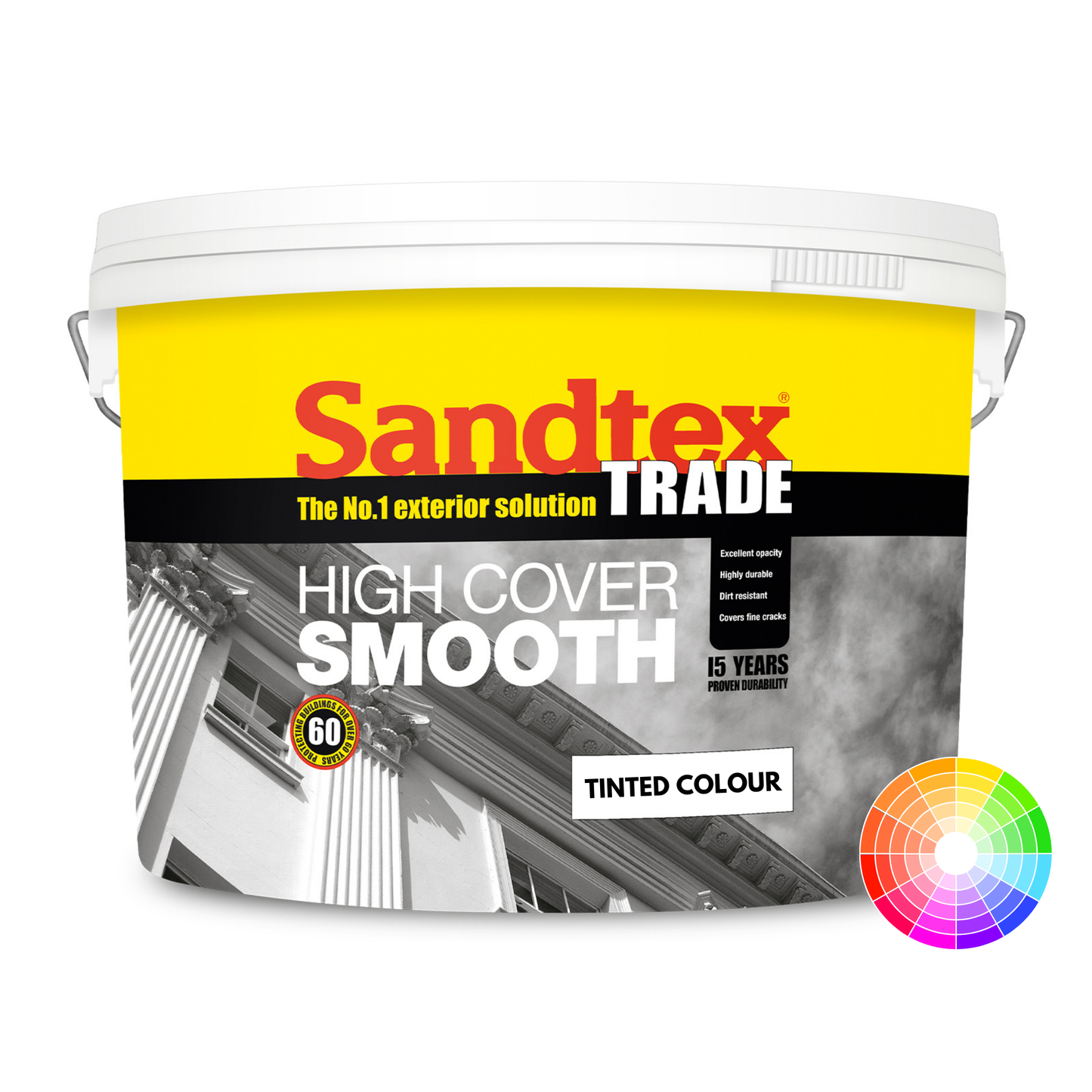Sandtex Trade Highcover Smooth Masonry Paint Tinted Colour