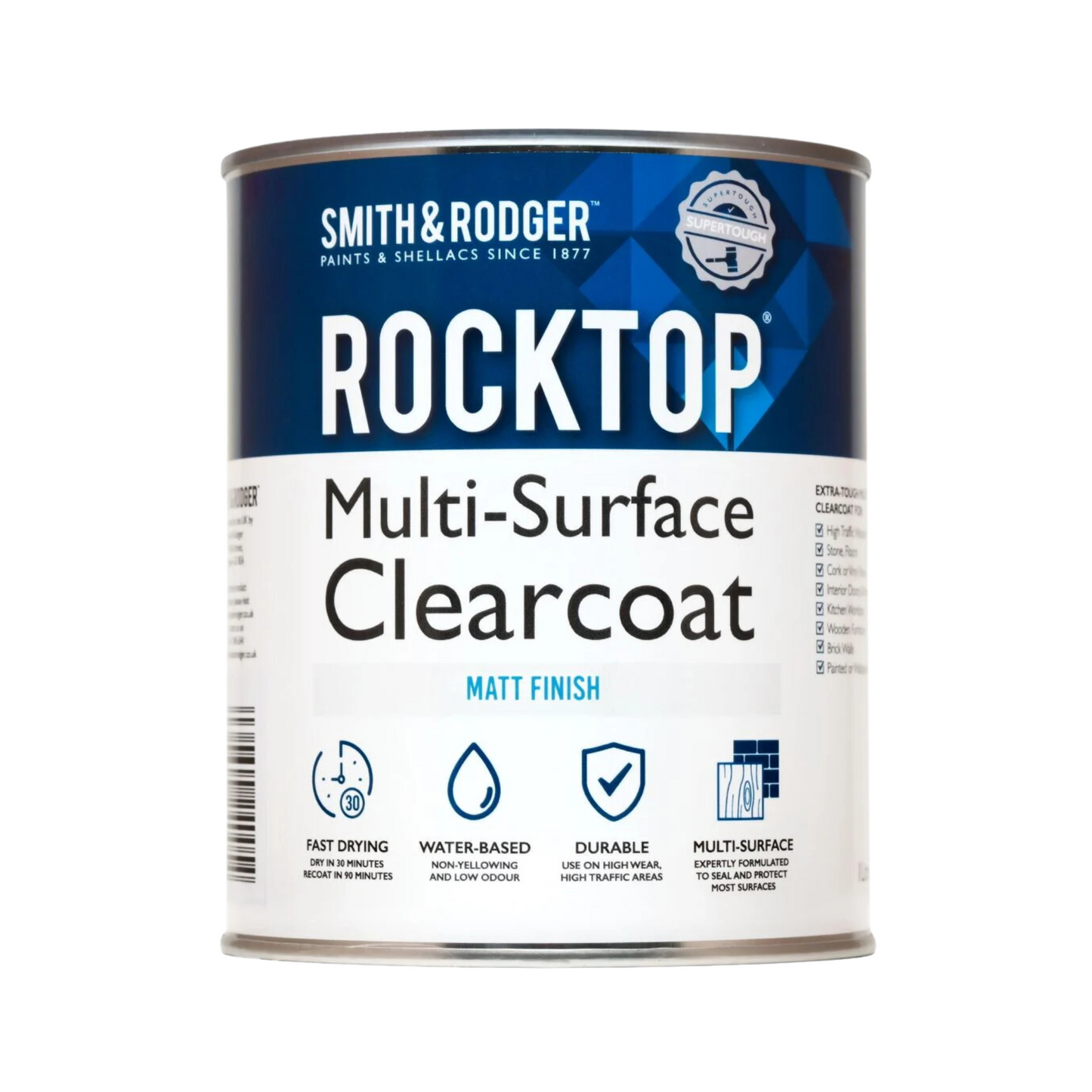 Smith & Rodger Rocktop Multi-Surface Varnish Clear Matt