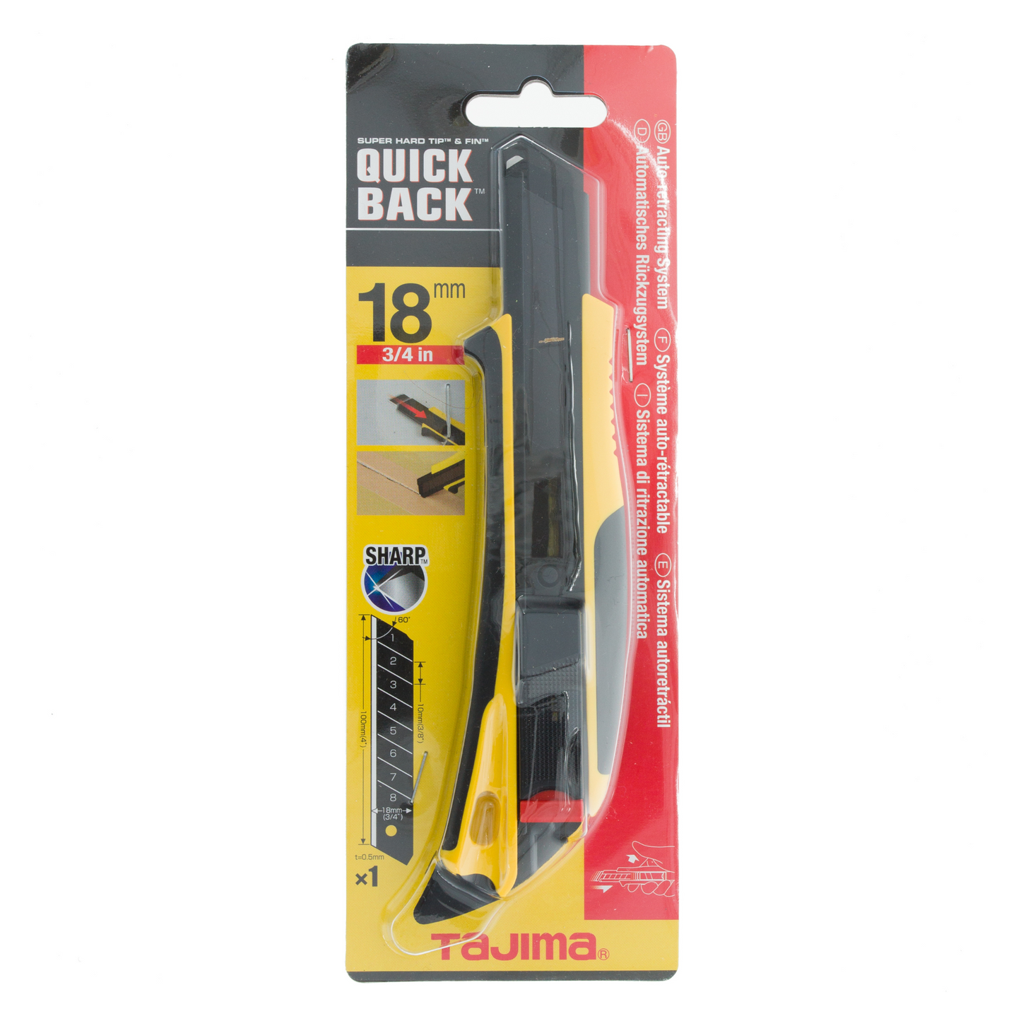 Tajima DFC569B Quick Back Snap Knife 18mm