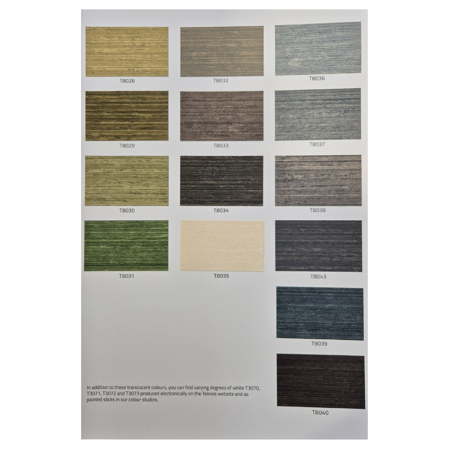 Teknos Translucent Colours Guide