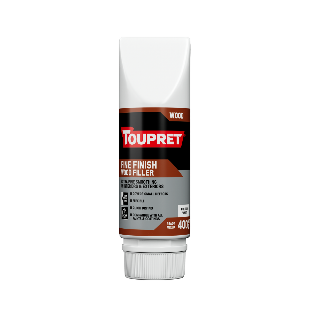 Toupret Fine Finish Wood Filler White 400g