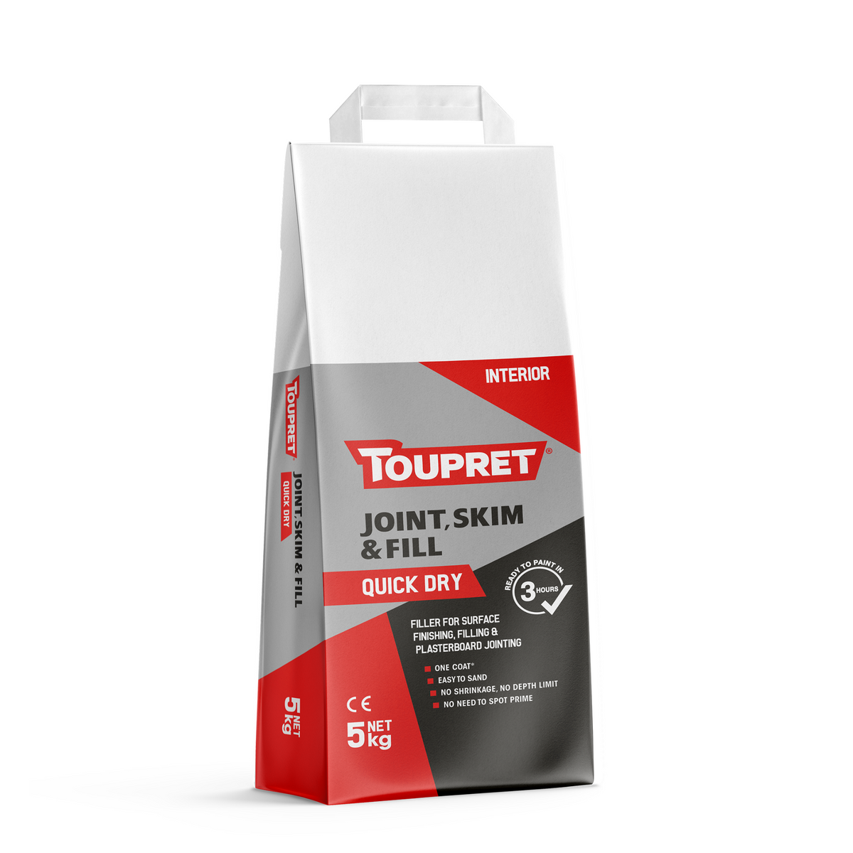 Toupret Joint, Skim & Fill Quick Dry Plaster Filler White (Interior)