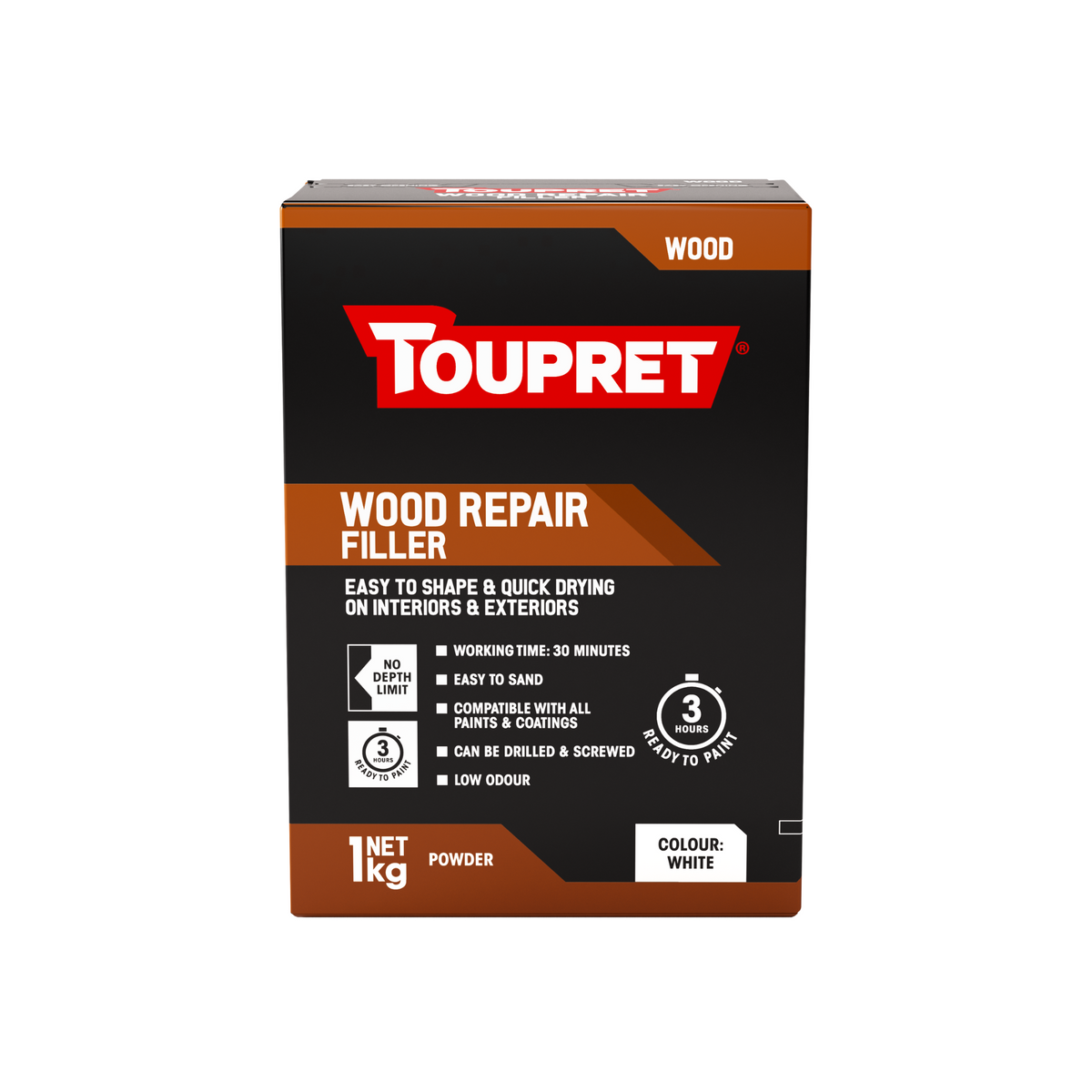 Toupret Wood Repair Powder Filler White (Interior/Exterior)