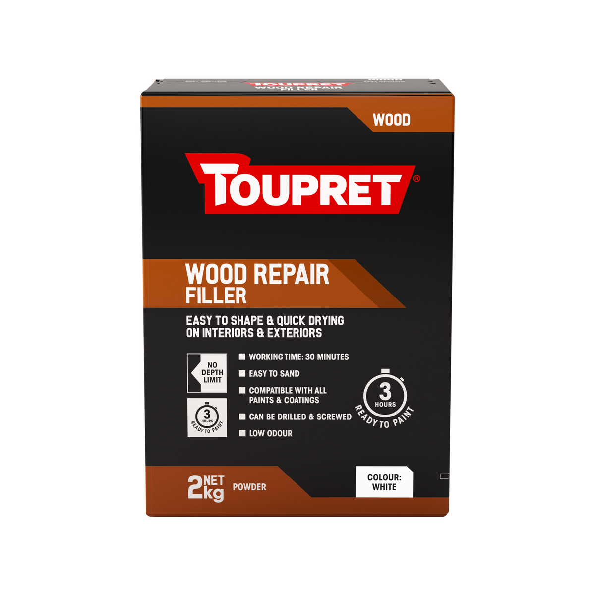 Toupret Wood Repair Powder Filler White (Interior/Exterior)