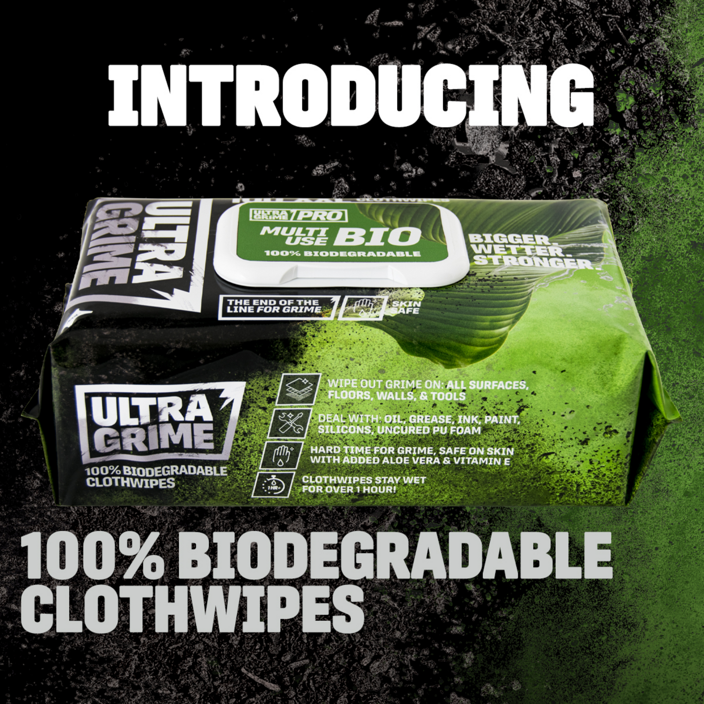 Uniwipe Ultragrime Pro Biodegradable XXL Cloth Wipes 100 Pack